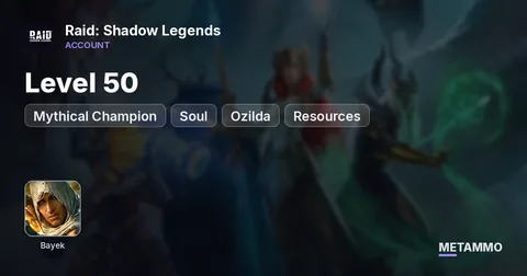 Level 50 | Mythical Champion | Soul + Bayek + Ozilda + Resources