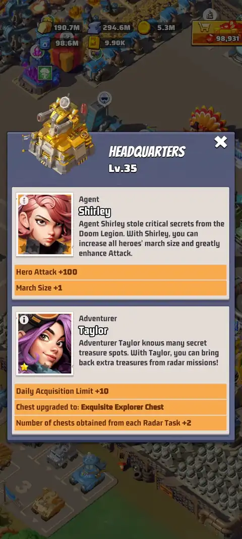 VIP15 HQ35 | T11 Unlocked | 375M Power | Server 229 - Last War: Survival account screenshot 4