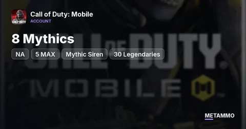 8 Mythics (5 MAX) | Mythic Siren | 30 Legendaries | NA