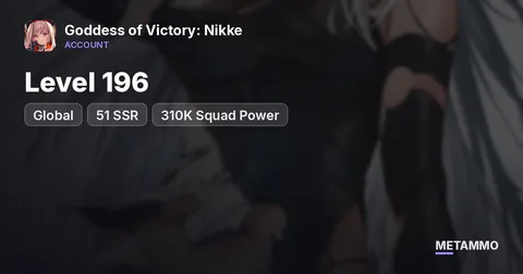 Level 196 | 51 SSR | 310K Squad Power | Global