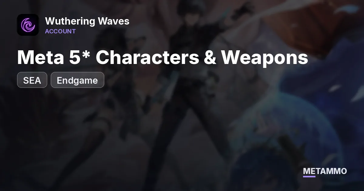 SEA Endgame | Meta 5* Characters & Weapons - Wuthering Waves account summary