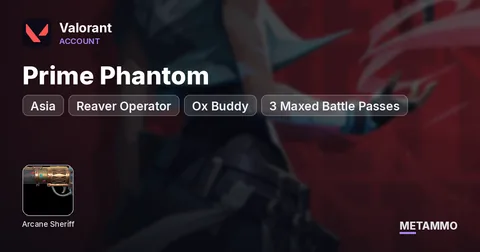 Asia | Arcane Sheriff | Prime Phantom | Reaver Operator | Ox Buddy | 3 Maxed Battle Passes