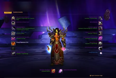 Dreamscythe - Orc Warlock 70 ■ Destro/Affli 1844 GS ■ Enchant 375 ■ Kara/SSC/TK/Hyjal Attuned - World of Warcraft: Classic account screenshot 1