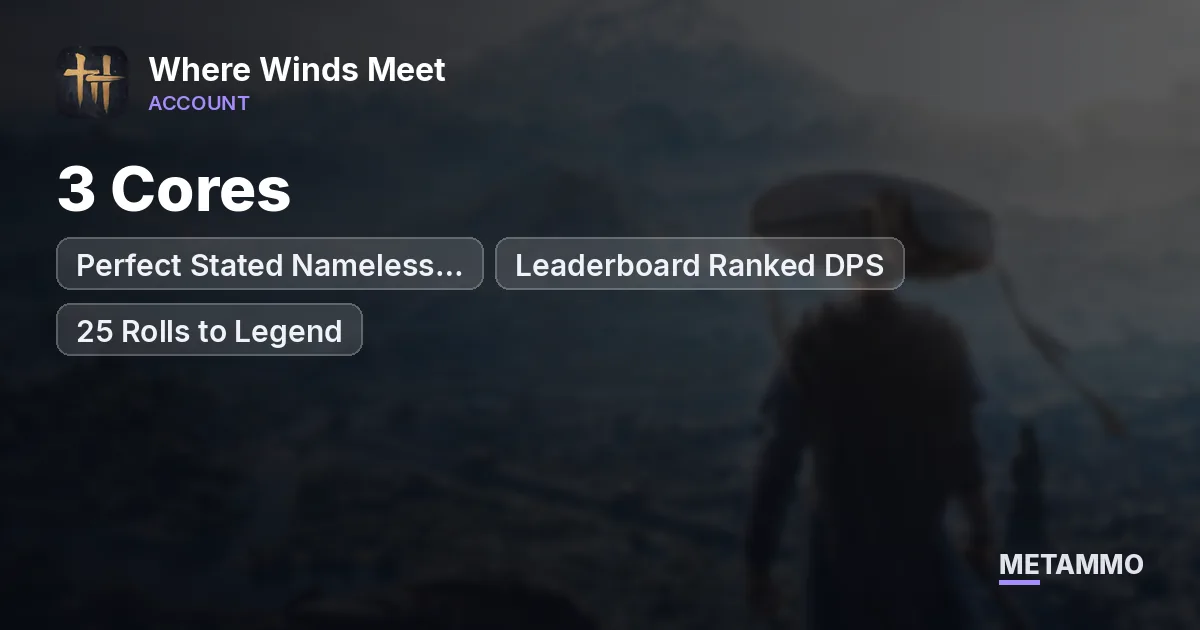 Perfect Stated Nameless Speedrunner | Leaderboard Ranked DPS | 3 Cores | 25 Rolls to Legend - Where Winds Meet account summary