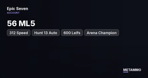 56 ML5★ | 312 Speed | Hunt 13 Auto | 600 Leifs | Arena Champion