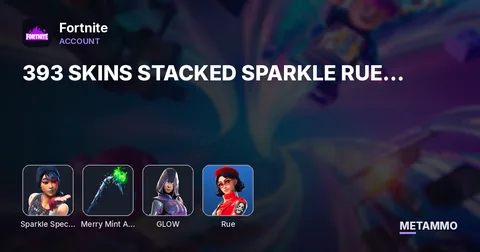 393 SKINS STACKED SPARKLE RUE MERRY MINT AXE GLOW