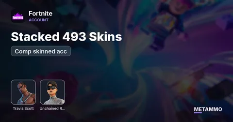 Stacked 493 Skins + Travis + Unchained Ramirez + Comp skinned acc