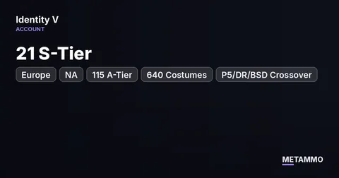 EU/NA | 21 S-Tier + 115 A-Tier | 640 Costumes | Dasein, Memory Scar, Black Vulture | P5/DR/BSD Crossover