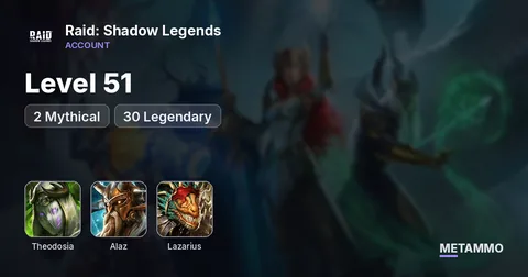 Level 51 | 2 Mythical | 30 Legendary | Theodosia + Lazarius