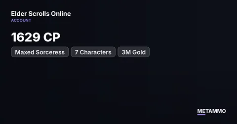1629 CP | Maxed Sorceress | 7 Characters | 3M Gold