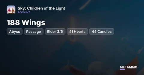 Abyss + Passage | 188 Wings | Elder 3/6 | 41 Hearts | 44 Candles