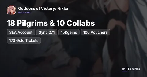 SEA Account | 18 Pilgrims & 10 Collabs | Sync 271 | 15Kgems • 100 Vouchers • 173 Gold Tickets