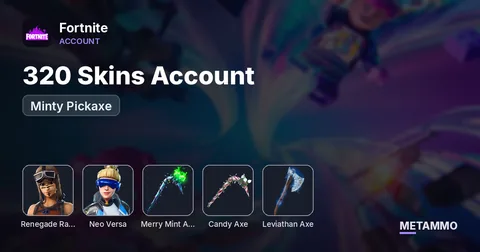 320 Skins Account | Renegade Raider & Neo Versa | Minty Pickaxe, Candy Axe & Leviathan Axe