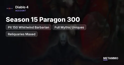 Season 15 Paragon 300 | Pit 150 Whirlwind Barbarian | Full Mythic Uniques | Reliquaries Maxed