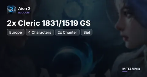 4 Characters | 2x Cleric 1831/1519 GS | 2x Chanter | Siel EU