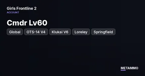Global Cmdr Lv60 | OTS-14 V4 | Klukai V6 | Loreley + Springfield + Lind | Loreley Limited Skin | 16K Collapse Piece