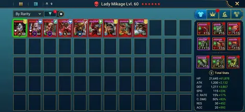 Level 100 | 9 Mythicals | 26 Void Legendaries | 27M Power | Max Classic Great Hall | Hydra NM 406M - Raid: Shadow Legends account screenshot 3