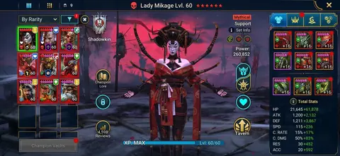 Level 100 | 9 Mythicals | 26 Void Legendaries | 27M Power | Max Classic Great Hall | Hydra NM 406M - Raid: Shadow Legends account screenshot 4
