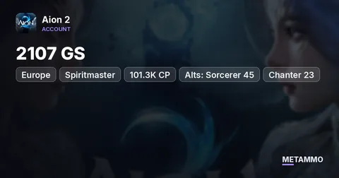 Spiritmaster | 2107 GS | 101.3K CP | Alts: Sorcerer 45 + Chanter 23 | Founder's Pack | EU Israphel