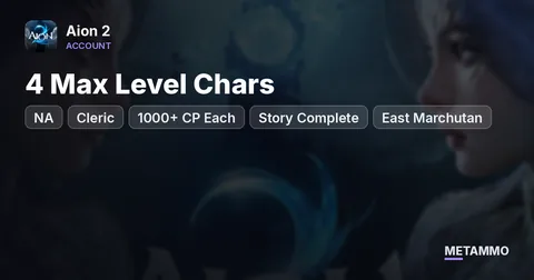 Cleric | 4 Max Level Chars | 1000+ CP Each | Story Complete | NA East Marchutan