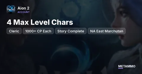 Cleric | 4 Max Level Chars | 1000+ CP Each | Story Complete | NA East Marchutan