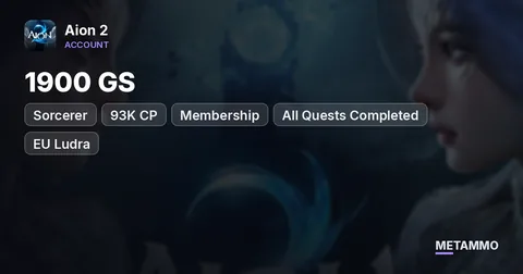 Sorcerer | 1900 GS | 93K CP | Membership | All Quests Completed | EU Ludra