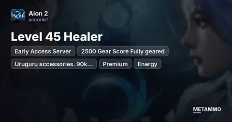 Level 45 Healer, Early Access Server, 2500 Gear Score Fully geared, Uruguru accessories. 90k Combat Power; Premium + Energy