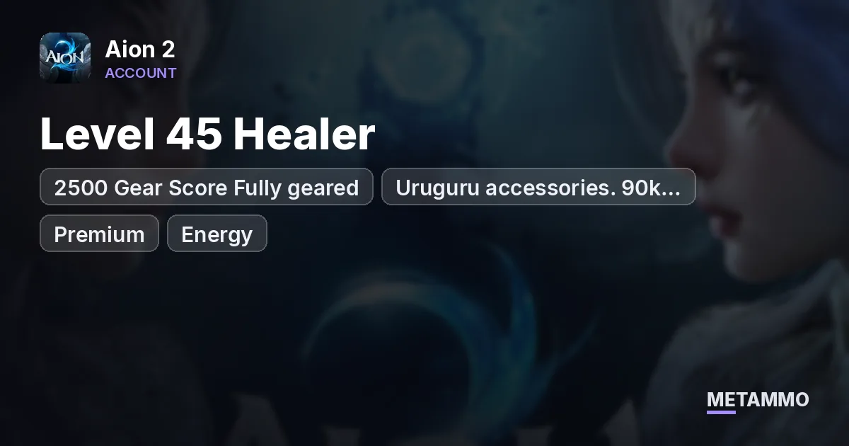 Level 45 Healer, Early Access Server, 2500 Gear Score Fully geared, Uruguru accessories. 90k Combat Power; Premium + Energy - Aion 2 account summary