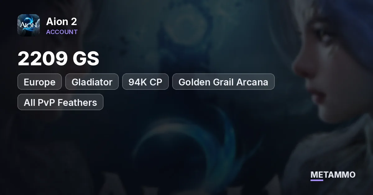 Gladiator | 2209 GS | 94K CP | Golden Grail Arcana | All PvP Feathers | 2x Battle Pass | EU Zikel - Aion 2 account summary