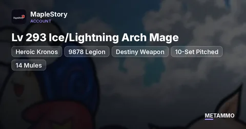 Heroic Kronos | Lv 293 Ice/Lightning Arch Mage | 9878 Legion | Destiny Weapon | 10-Set Pitched | 14 Mules