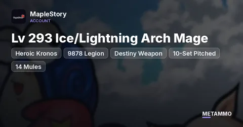 Heroic Kronos | Lv 293 Ice/Lightning Arch Mage | 9878 Legion | Destiny Weapon | 10-Set Pitched | 14 Mules