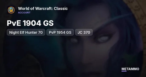 Night Elf Hunter 70 ■ PvE 1904 GS ■ PvP 1954 GS ■ JC 370 ■ SSC/TK/BT/MH