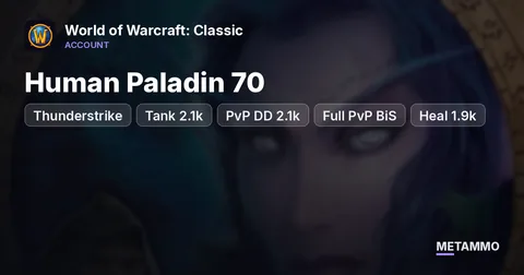Thunderstrike - Human Paladin 70 ■ Tank 2.1k+ ■ PvP DD 2.1k+ ■ Full PvP BiS ■ Heal 1.9k+