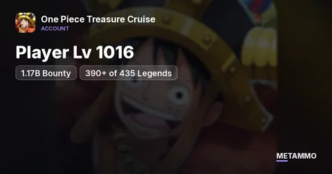 Player Lv 1016 | 1.17B Bounty | 390+ of 435 Legends