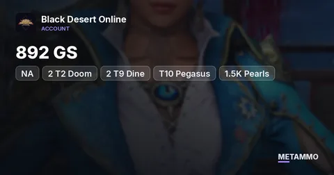 NA | 892 GS | 2 T2 Doom + 2 T9 Dine | T10 Pegasus | 1.5K Pearls | 86B+ Silver | 70+ Maids | Lv 50 Fairy
