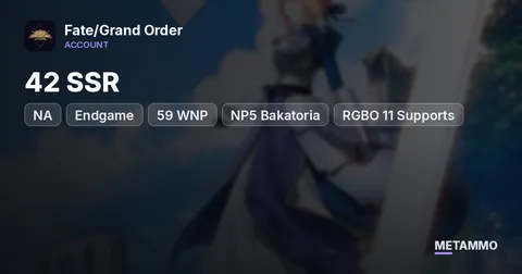 NA Endgame | 42 SSR | 59 WNP | NP5 Bakatoria | RGBO 11 Supports | OC2 Section 7 Story | 50 Max Skill Servants