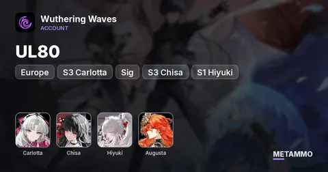 EU | UL80 | S3 Carlotta + Sig | S3 Chisa + Sig | S1 Hiyuki + Sig | S2 Augusta + Sig | 20K+ Astrite