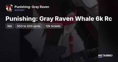 Punishing: Gray Raven NA Whale 6k Rc | SS3 to SSS units | 12k tickets