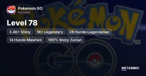 Level 78 | 3.4K+ Shiny | 1K+ Legendary | 28 Hundo Legendaries | 14 Hundo Mewtwo | 100% Shiny Zacian