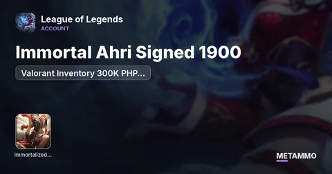 Immortal Ahri Signed 1900 | Valorant Inventory 300K PHP Value