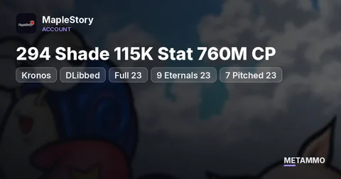Kronos | 294 Shade 115K Stat 760M CP | DLibbed | Full 23* | 9 Eternals 23* | 7 Pitched 23* | 5x SSS | Max Hexa | OPM Vac