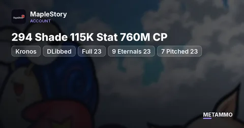 Kronos | 294 Shade 115K Stat 760M CP | DLibbed | Full 23* | 9 Eternals 23* | 7 Pitched 23* | 5x SSS | Max Hexa | OPM Vac