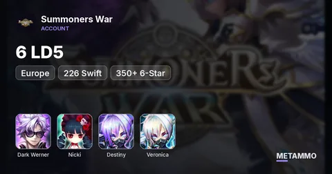 EU | 6 LD | Light Gendalf, Dark Werner, Nicki, Destiny, Veronica, Pudding | +226 Swift | 350+ 6-Star