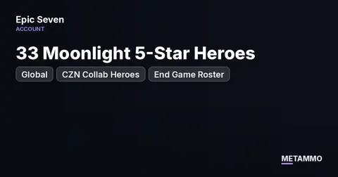 Global Server | 33 Moonlight 5-Star Heroes | CZN Collab Heroes | End Game Roster