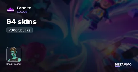 64 skins + OG GHOUL TROOPER + 7000 vbucks
