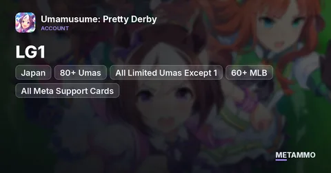 Japan | LG1 | 80+ Umas | All Limited Umas Except 1 | 60+ MLB | All Meta Support Cards | 28K Carats
