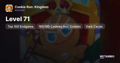 Level 71 | Top 100 Endgame | 185/185 Cookies Incl. Collabs | Dark Cacao