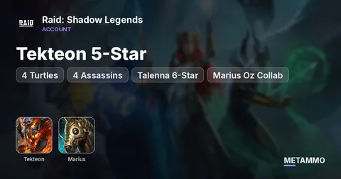 Tekteon 5-Star | 4 Turtles | 4 Assassins | Talenna 6-Star | Marius Oz Collab