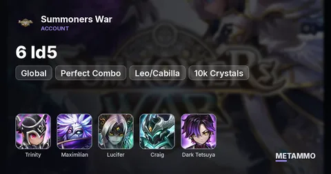 Global | 6 ld5 | Perfect Combo | Trinity, Maxi, Lucifer, Craig, Dark Tetsuya + Leo/Cabilla | 10k Crystals