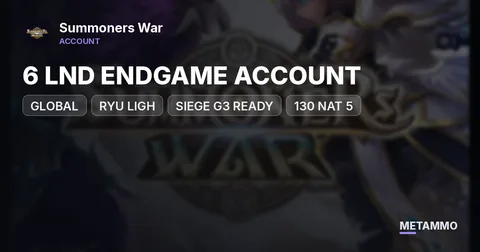 GLOBAL | RYU LIGH + 6 LND ENDGAME ACCOUNT | SIEGE G3 READY | 130 NAT 5